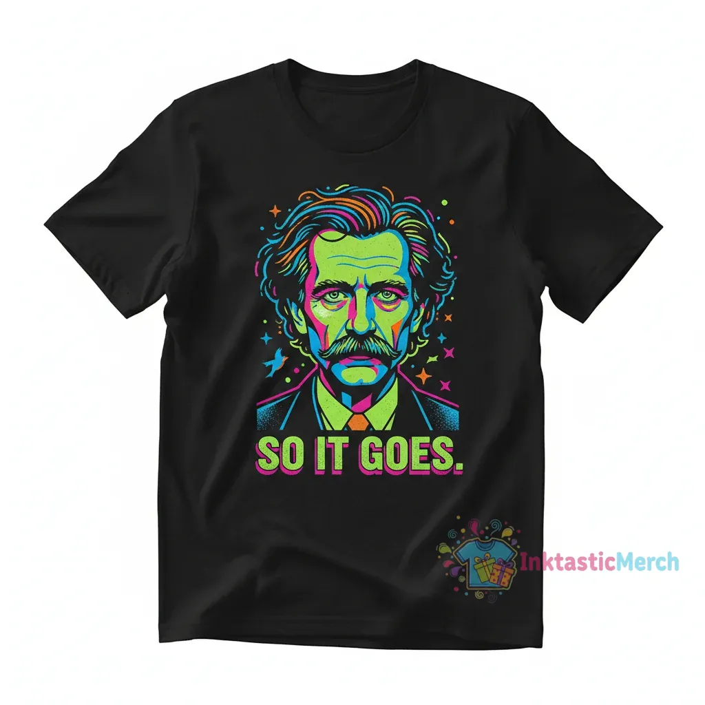 Kurt Vonnegut "Inspired Writers" Men's Heavyweight T-Shirt - Classic Black (Size S) 1 Kurt Vonnegut "Inspired Writers" Men's Heavyweight T-Shirt - Classic Black (Size S)