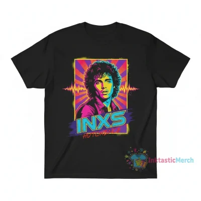 INXS Michael Hutchence Heavyweight T-Shirt - Men's Small Black