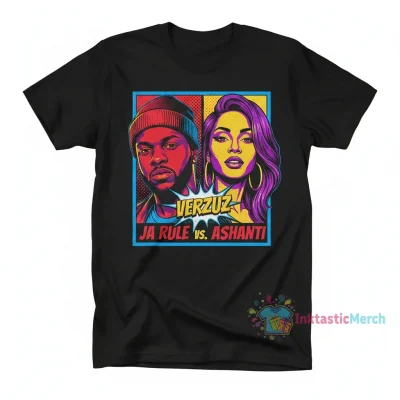 Ja Rule Ashanti T-Shirt Men's Heavyweight Black S