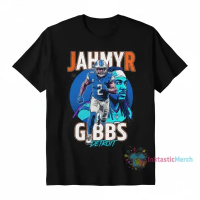 Jahmyr Gibbs Detroit Lions Football Player Graphic Shirt