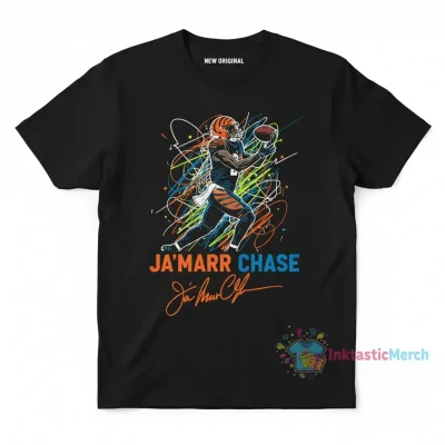 Ja'Marr Chase Cincinnati Bengals Scribble Signature T-Shirt