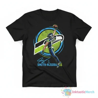 Jaxon Smith-Njigba Seattle Seahawks Posterized Signature T-Shirt