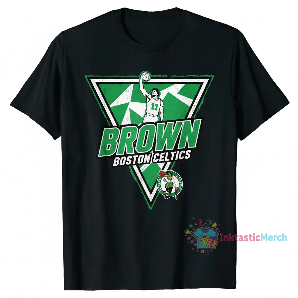 Jaylen Brown Boston Celtics Triangle Basketball Shirt - Built to Last 1 Jaylen Brown Boston Celtics Triangle Basketball Shirt - Built to Last