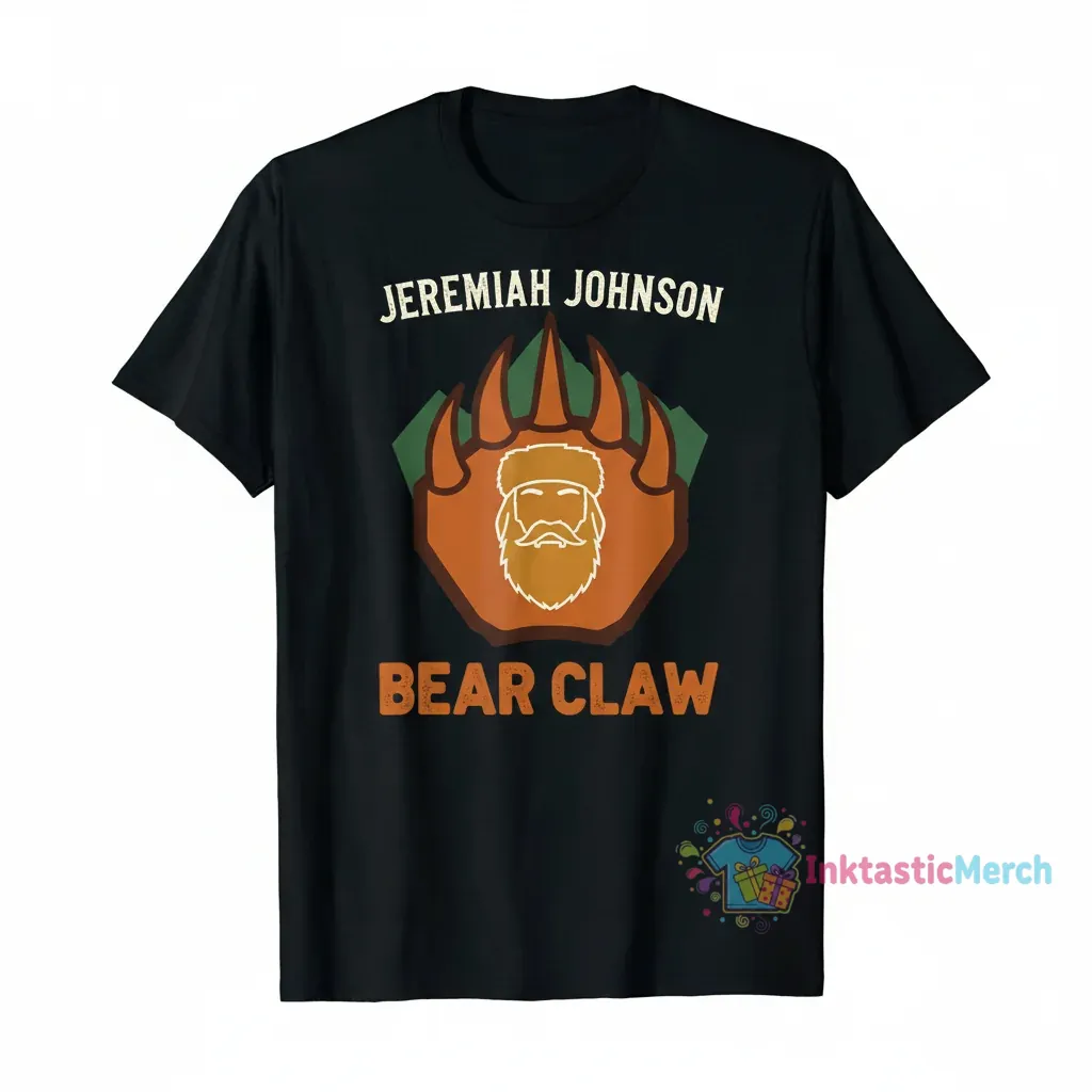 JEREMIAH JOHNSON Bear Claw Heavyweight Men's T-Shirt - Black, Size S 1 JEREMIAH JOHNSON Bear Claw Heavyweight Men's T-Shirt - Black, Size S