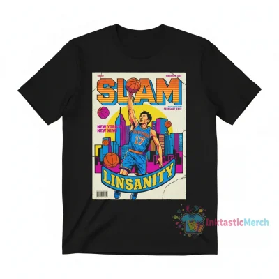Jeremy Lin New York Knicks NBA Slam Cover T-Shirt