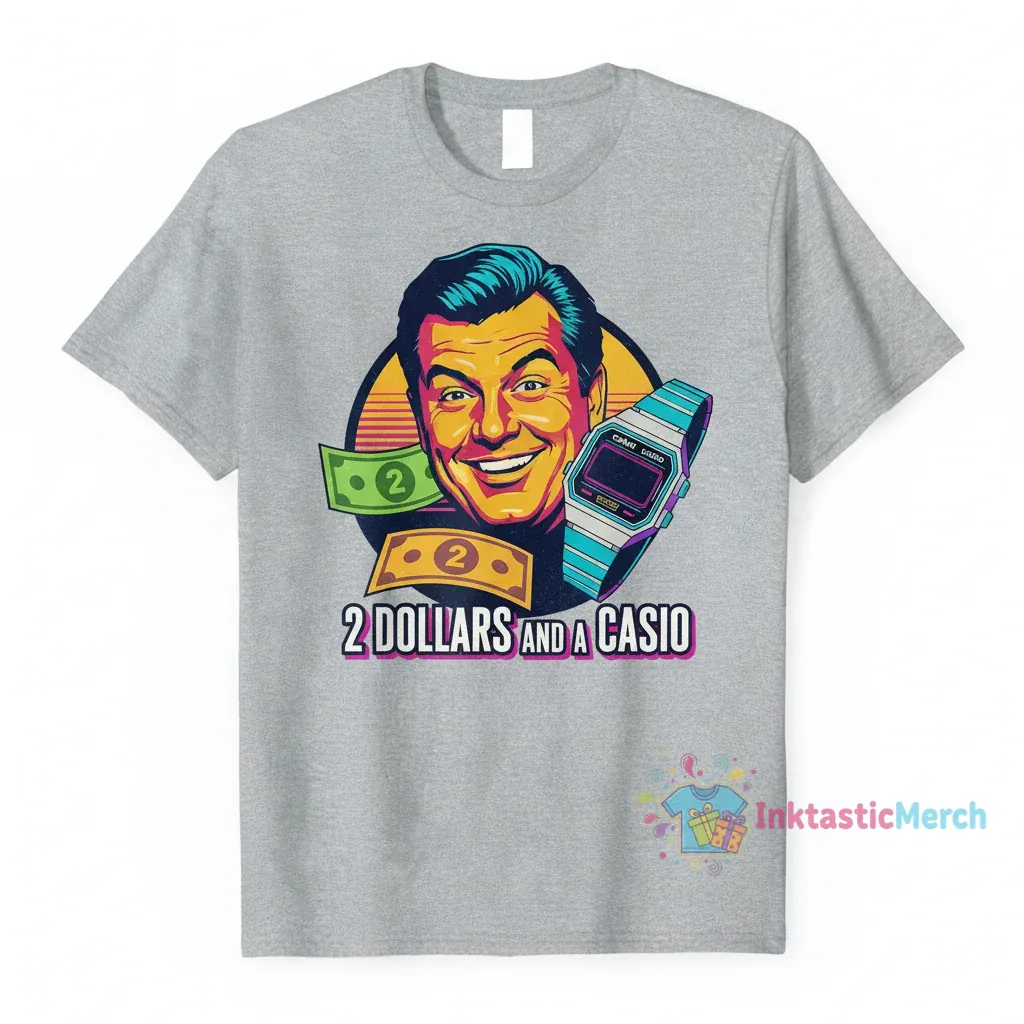 John Candy 2 Dollars and a Casio T-Shirt - Premium Cotton Tee 1 John Candy 2 Dollars and a Casio T-Shirt - Premium Cotton Tee
