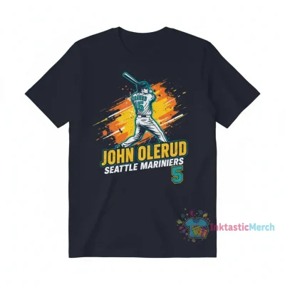 John Olerud 5 Seattle Mariners Baseball Grunge Swing T-Shirt