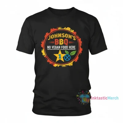 Johnson's bbq no vegan food here one star T-Shirts Men's Classic T-shirt