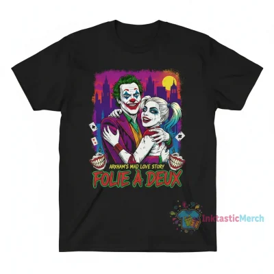 Joker Folie à Deux: A Joaquin Phoenix & Lady Gaga Inspired Horror Movie Tee