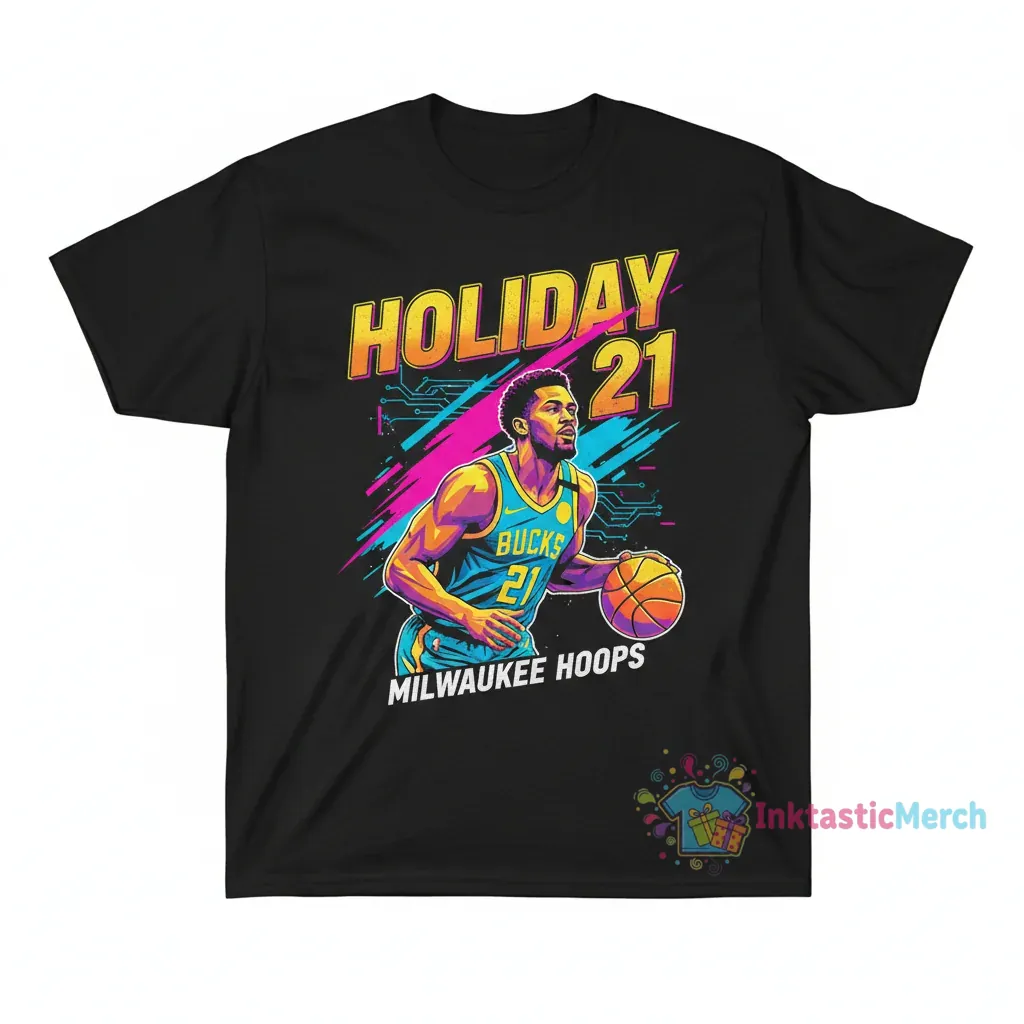 Jrue Holiday 21 Basketball Classic Men's Heavyweight T-Shirt - Black, Size S 1 Jrue Holiday 21 Basketball Classic Men's Heavyweight T-Shirt - Black, Size S