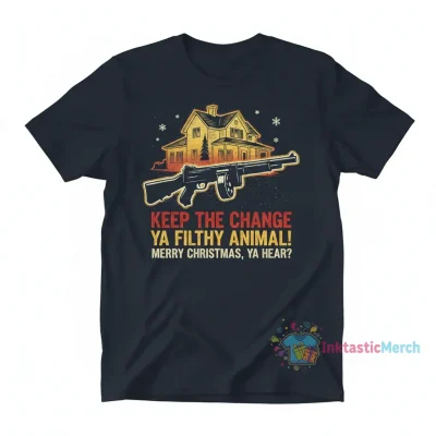 Funny Home Alone 'Keep the Change ya Filthy Animal' Christmas T-Shirt