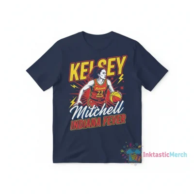 Kelsey Mitchell Indiana Fever Official Signature T-Shirt