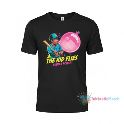 Ken Griffey Jr Bubble Gum Bubble Men's Heavyweight T-Shirt - Black (Size S)