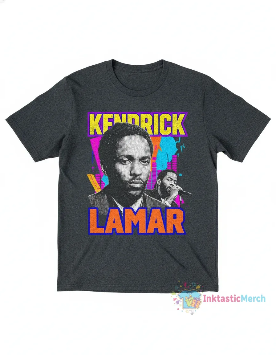 Kendrick Lamar Vintage Picture Collage T-Shirt 1 Kendrick Lamar Vintage Picture Collage T-Shirt