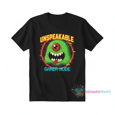 Kids Unspeakable T Shirt Black with Red Logo Men's Heavyweight T-shirt