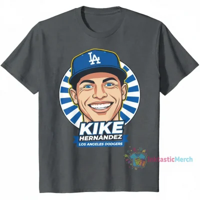 Kike Hernandez Los Angeles Dodgers Big Head T-Shirt