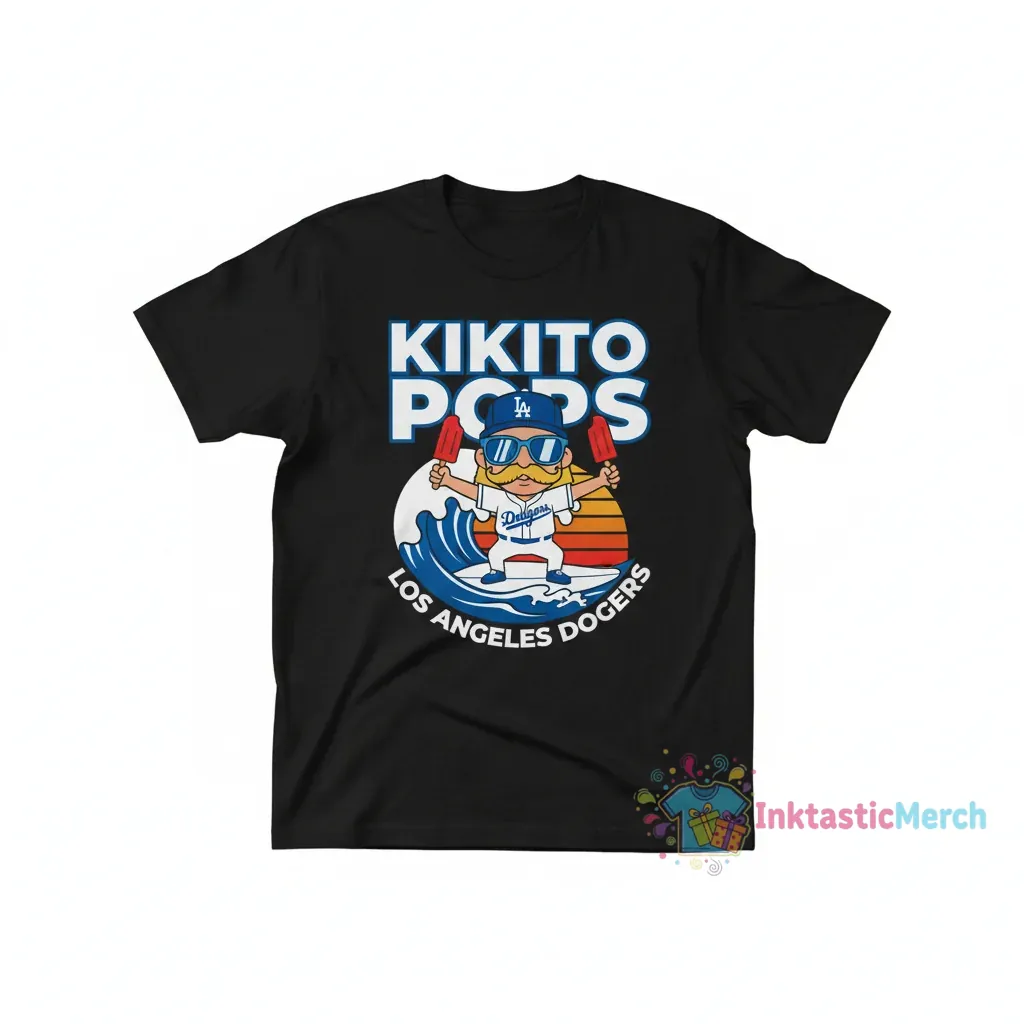 Kikito Popsicles Kike Hernández Los Angeles Dodgers - Artful Cartoon Tee 1 Kikito Popsicles Kike Hernández Los Angeles Dodgers - Artful Cartoon Tee