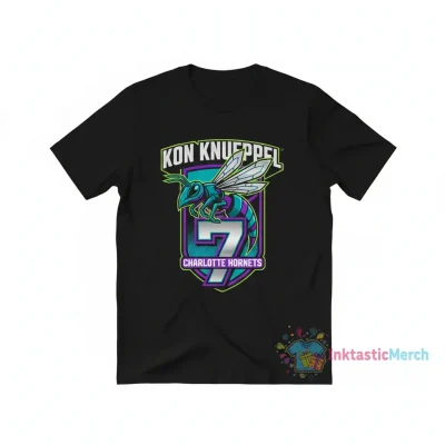 Kon Knueppel 7 Charlotte Hornets Player Number & Name Tee - Durable & Comfortable Fan Gear