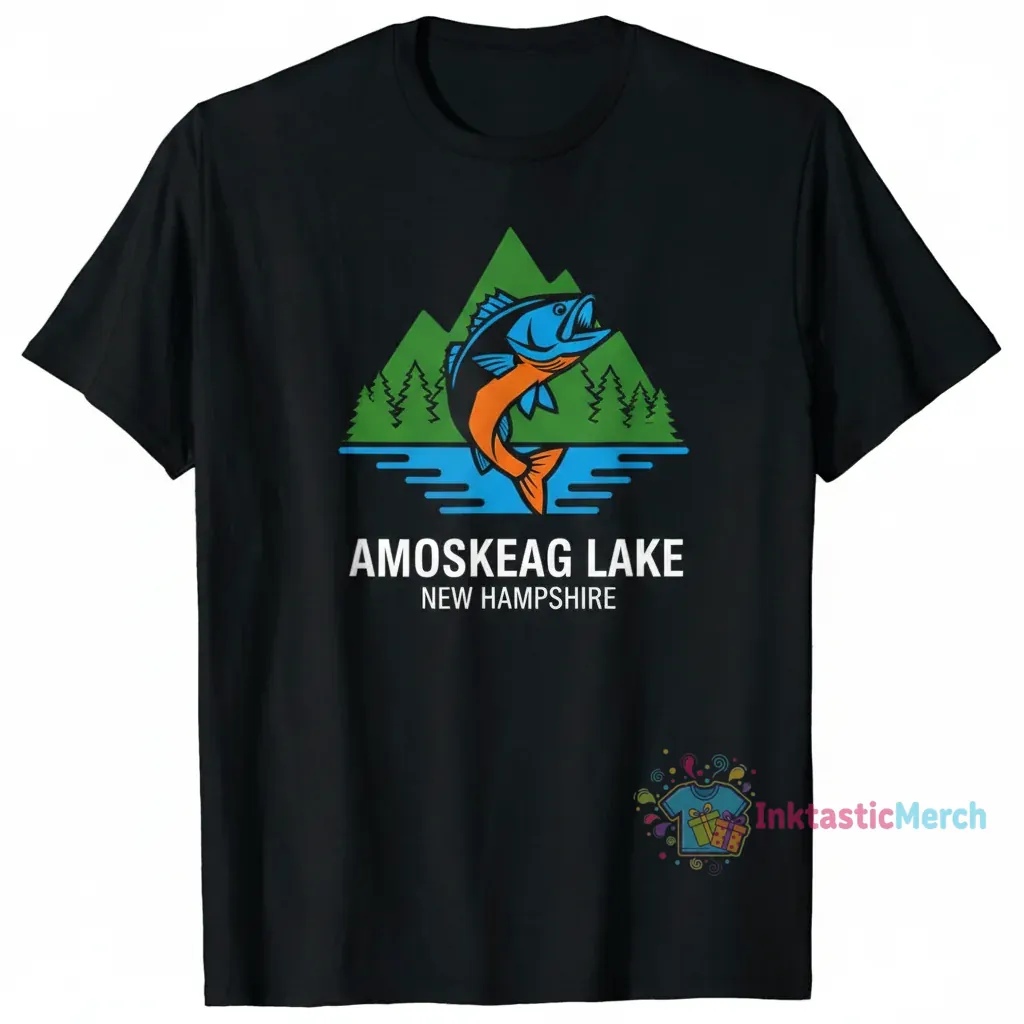 Lake T-Shirt Amoskeag Lake Men's Heavyweight T-shirt 1 Lake T-Shirt Amoskeag Lake Men's Heavyweight T-shirt