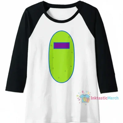 Larry-The-Cucumber-Mouth Baseball Tees Men's S White/Black