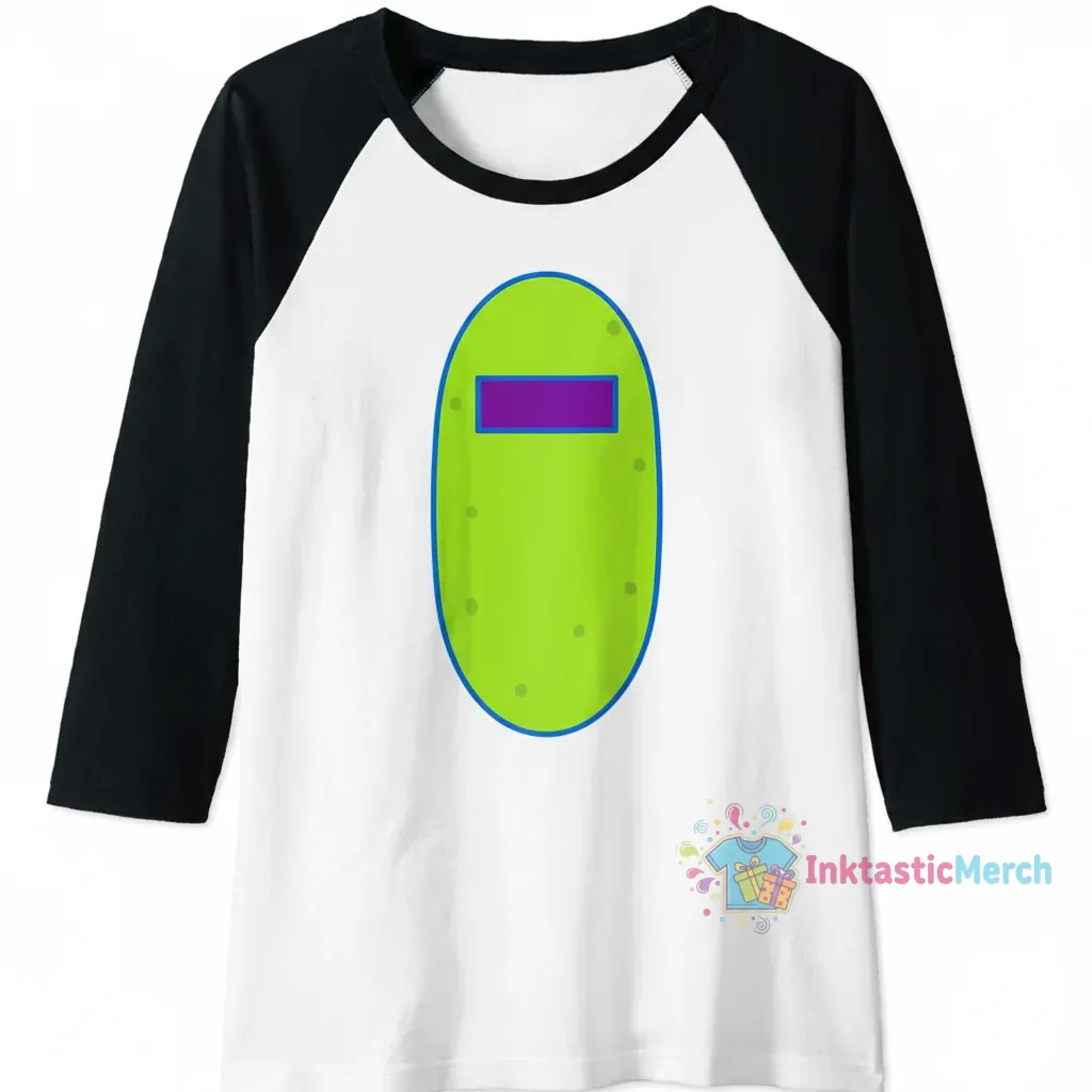 Larry-The-Cucumber-Mouth Baseball Tees Men's S White/Black 1 Larry-The-Cucumber-Mouth Baseball Tees Men's S White/Black