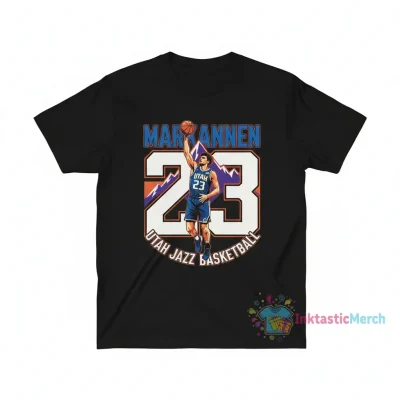 Lauri Markkanen 23 Utah Jazz Basketball Player Name & Number T-Shirt
