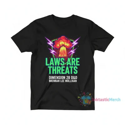 Laws Are Threats Shirt, Dimension 20, DnD Shirt Brennan Lee Mulligan D&D Unisex Jersey Short Sleeve Tee Men's Heavyweight T-shirt