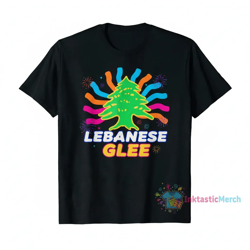 Lebanese Glee Men's Heavyweight T-Shirt - Black, Size S 1 Lebanese Glee Men's Heavyweight T-Shirt - Black, Size S