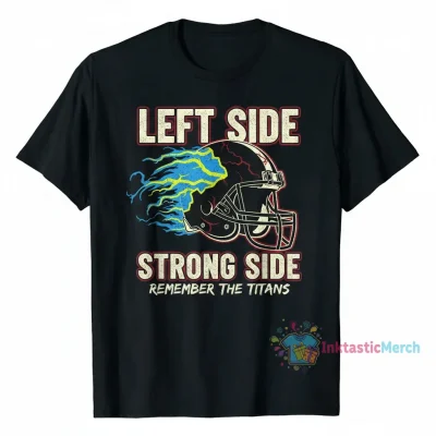 Left Side Strong Side 'Remember The Titans' Men's Heavyweight T-Shirt - Sport Grey