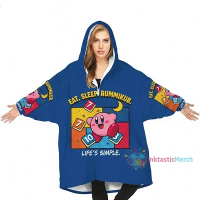 Life's Simple Eat Sleep Rummikub Black T-Shirt - Royal Blue - Kids' One Size