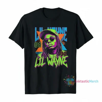 Lil Wayne Vintage Bootleg Graphic T-Shirt - Men's Heavyweight Black S