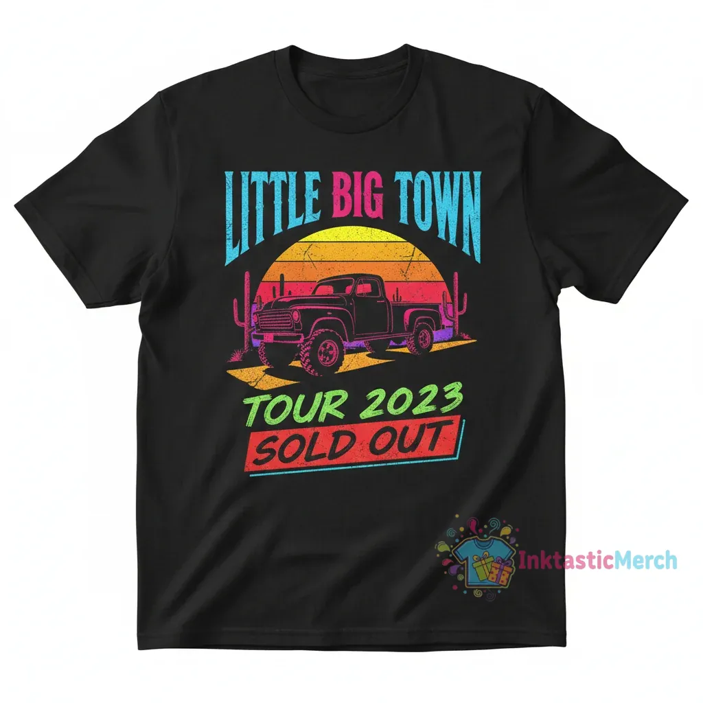 Little Big Town Tour 2023 Heavyweight Tee - Men's Black (S) 1 Little Big Town Tour 2023 Heavyweight Tee - Men's Black (S)