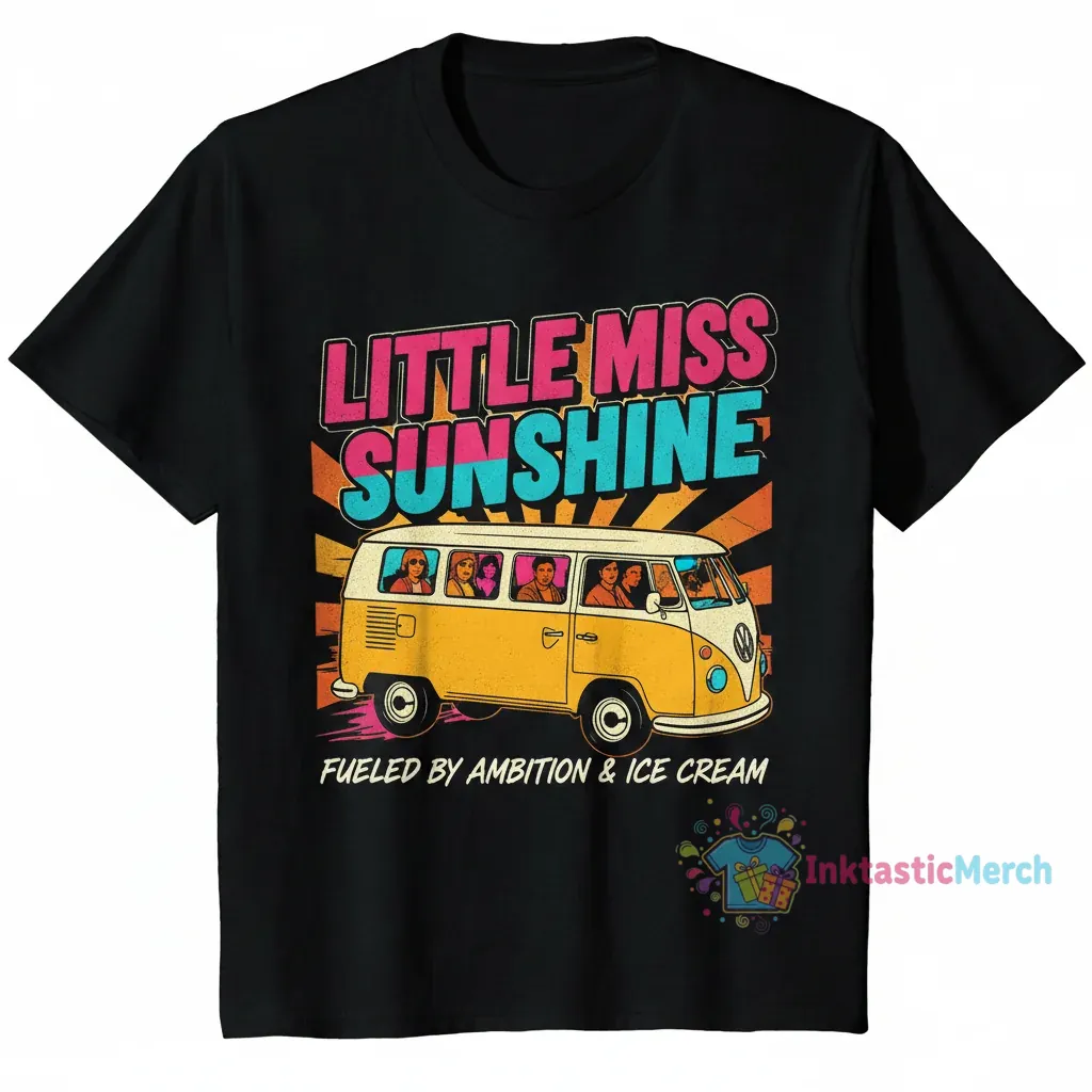 Little Miss Sunshine Vintage Graphic Tee - Black 1 Little Miss Sunshine Vintage Graphic Tee - Black