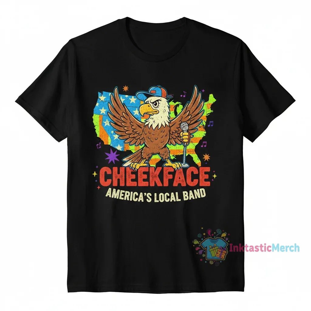 Local Band cheekface America's T-Shirt - Official Fan Apparel 1 Local Band cheekface America's T-Shirt - Official Fan Apparel