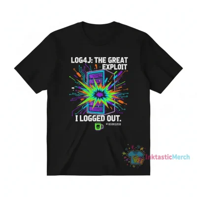 Log4j Java Programmer Coding Funny Men's T-Shirt - Black