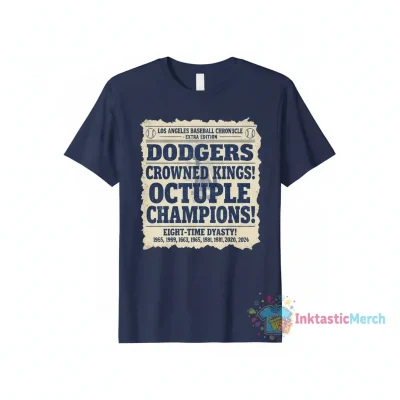 Dodgers 8-Time Champs Newspaper Tee