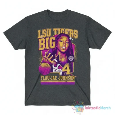 LSU Tigers Flau'jae Johnson Big 4 Graphic Vintage T-Shirt