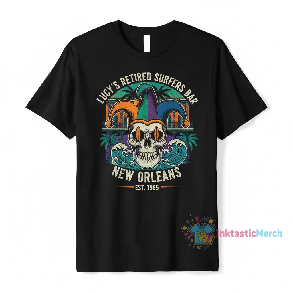 Lucy's Retired Surfers Bar And Restaurant New Orleans Restaurant Logo T Shirt Men's Classic T-shirt 1 Lucy's Retired Surfers Bar And Restaurant New Orleans Restaurant Logo T Shirt Men's Classic T-shirt