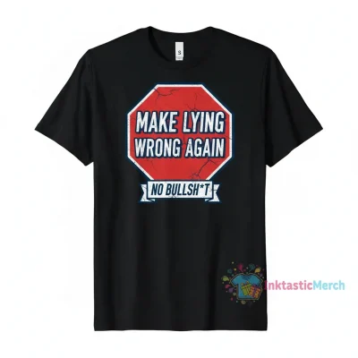 Make Lying Wrong Again Tee - Men's Heavyweight S Black