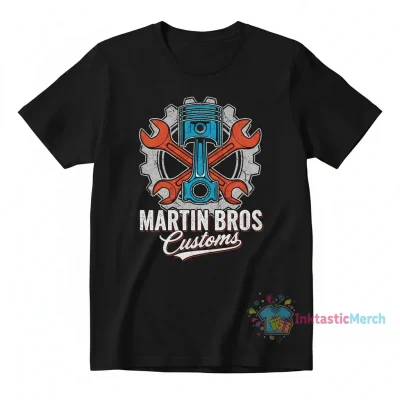 Martin Bros Customs Men's Heavyweight T-Shirt - Black (Size S)