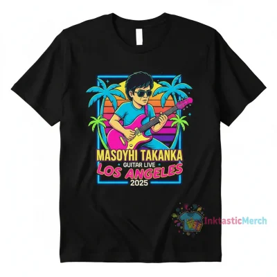 Masayoshi Takanaka Guitar Live Los Angeles 2025 Cartoon T-Shirt