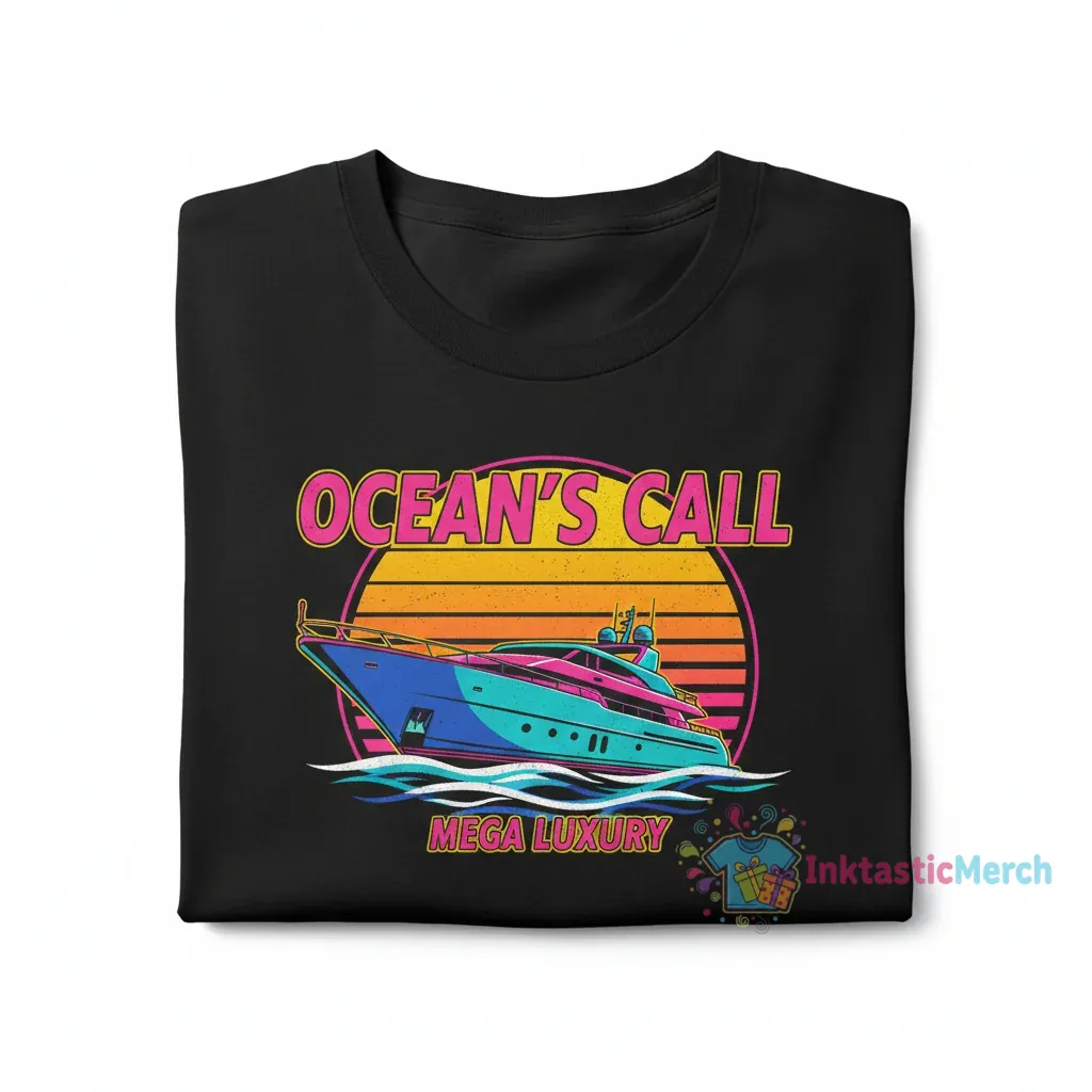 Mega Yacht T-shirt - Men's Heavyweight Black (Size S) 1 Mega Yacht T-shirt - Men's Heavyweight Black (Size S)