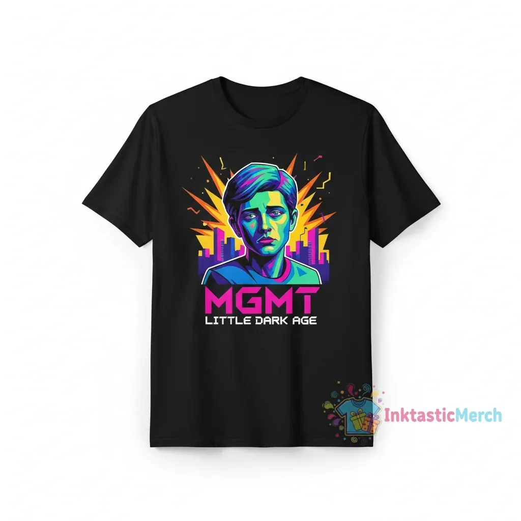 MGMT Little Dark Age Album T-Shirt - MGMT Shirt Men's Heavyweight T-shirt 1 MGMT Little Dark Age Album T-Shirt - MGMT Shirt Men's Heavyweight T-shirt