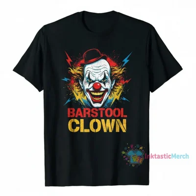 Michael Rapaport Clown Barstool T-Shirt | Men's Heavyweight Black | Size S