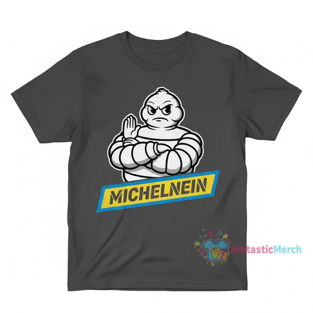 Michelnein Michelin Parody Logo T-Shirt 1 Michelnein Michelin Parody Logo T-Shirt
