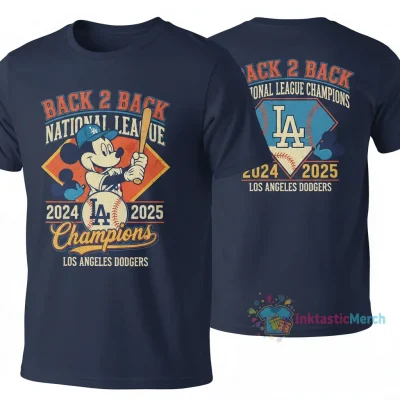 Mickey Mouse x Dodgers NL Champs Back-to-Back Shirt
