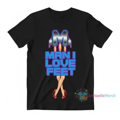 MILF Man I Love Feet Foot Fetish Sexy Feet Funny T-Shirt House Flag - Black