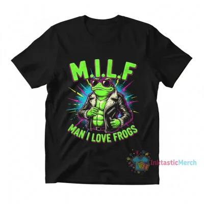 MILF Man I Love Frogs Meme Tee: Embrace Your Inner Amphibian Lover