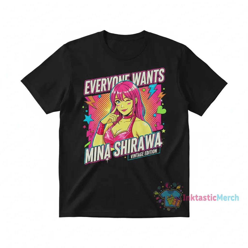 Mina Shirakawa "Everyone Wants Mina" Vintage T-Shirt 1 Mina Shirakawa "Everyone Wants Mina" Vintage T-Shirt