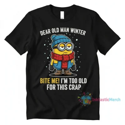 Minion 'Old Man Winter Bite Me' Graphic Tee